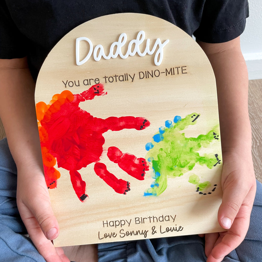 Dinosaur Handprint Plaque