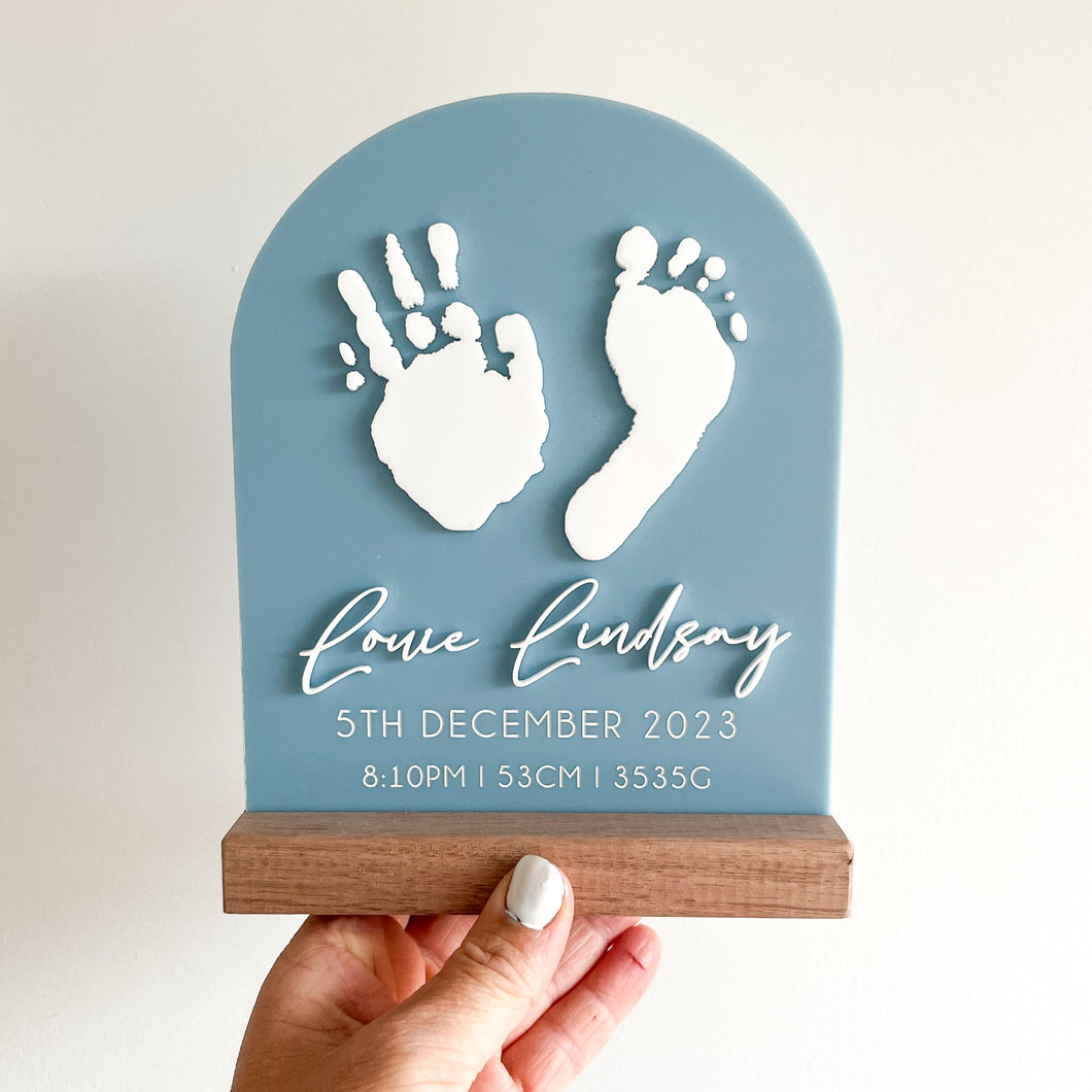 Acrylic Baby Handprint Plaque