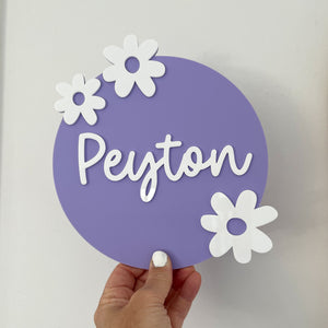 Daisy Acrylic Name Plaque