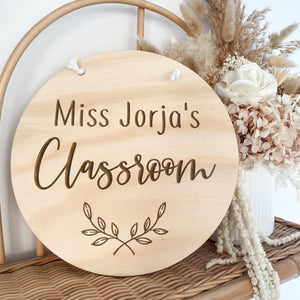 Teacher Gifts- Personalised Classroom Sign