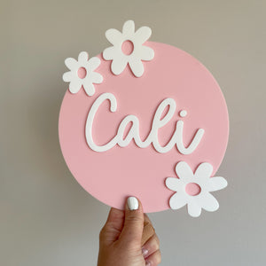 Daisy Acrylic Name Plaque