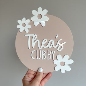 Daisy Acrylic Name Plaque