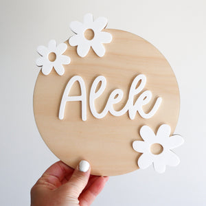 Daisy Acrylic Name Plaque