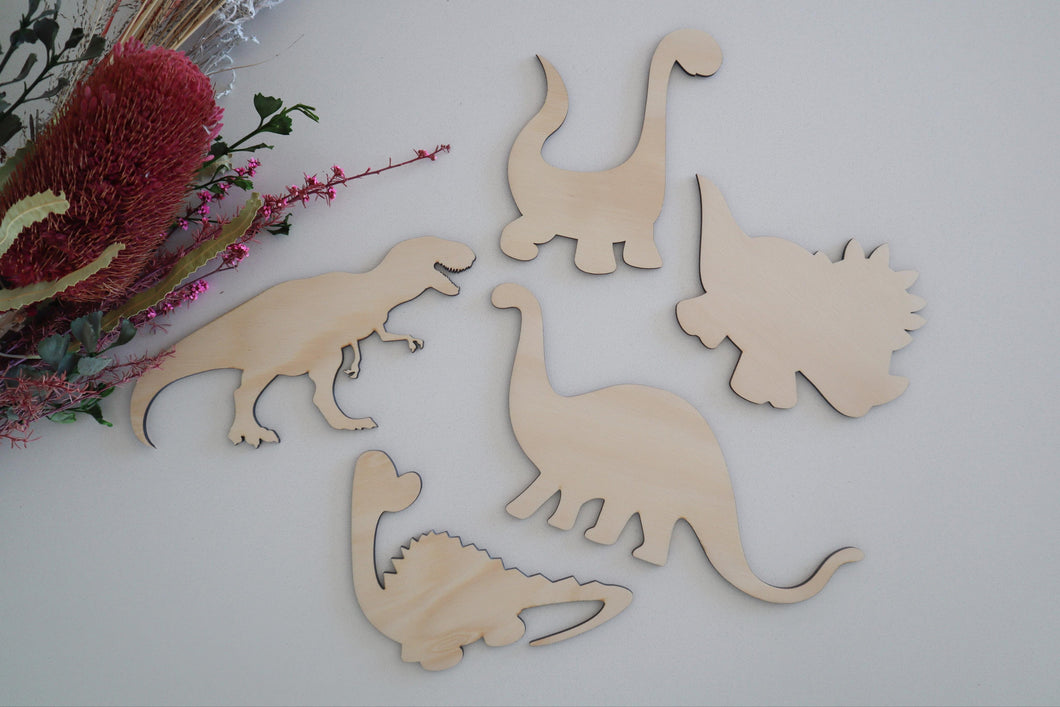 Wooden Dinosaur Wall Plaques