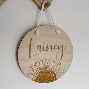 Sunflower Name Plaque