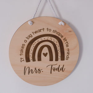 Teacher Rainbow Plaque