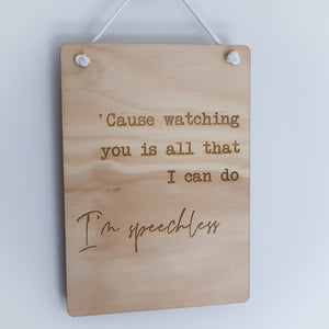 Custom Wooden Lyric Quote Plaque