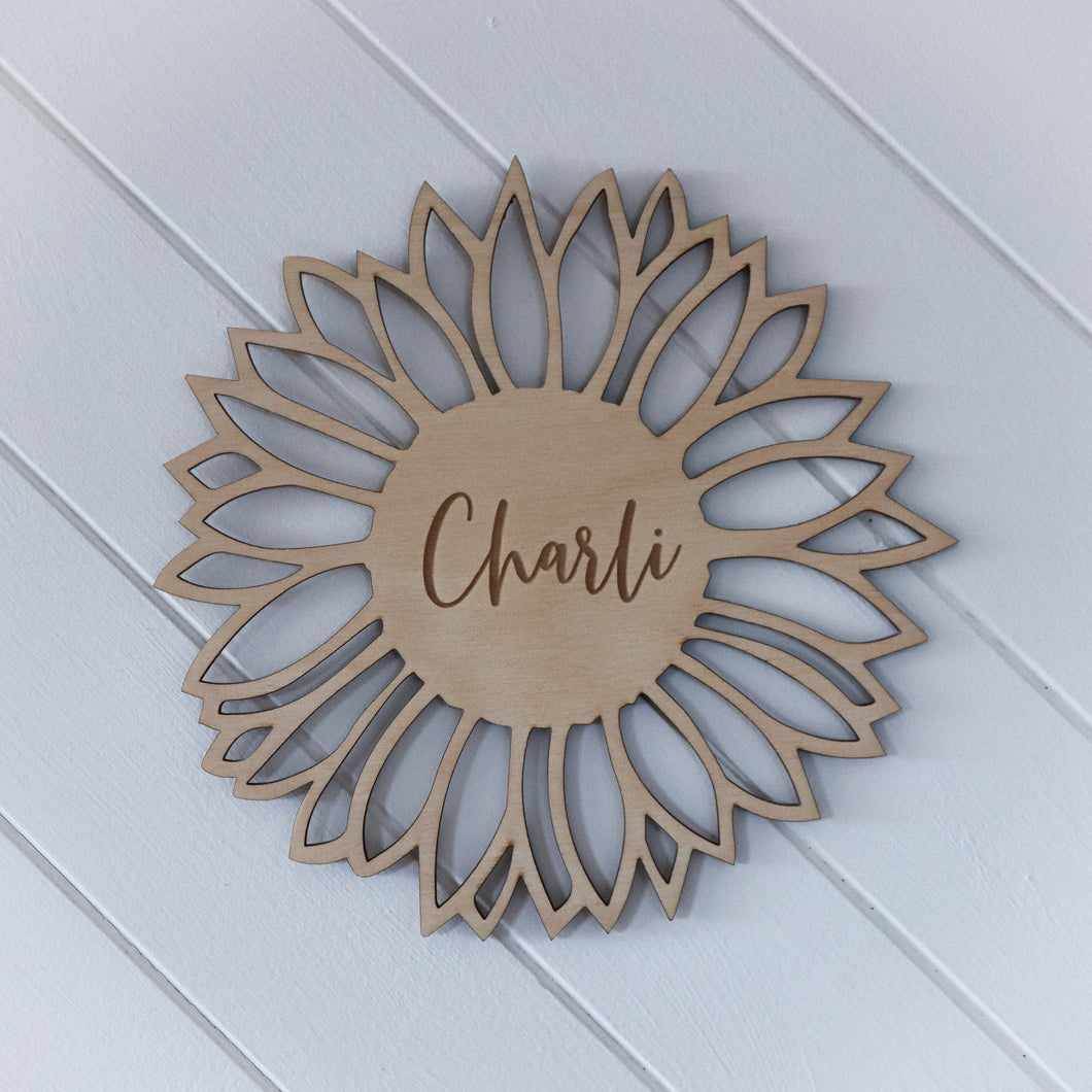 Personalised Sunflower Name Sign