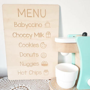 Kitchen/Cafe Menu Play Sign