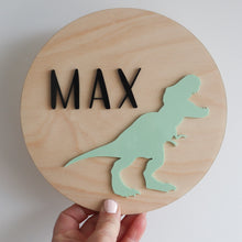 Load image into Gallery viewer, Dinosaur Acrylic Name Plaque
