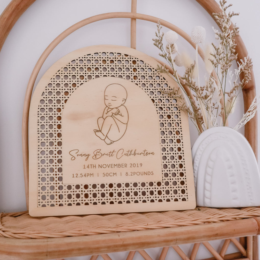 Wooden Rattan Birth Arch