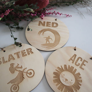 Round Name Plaques