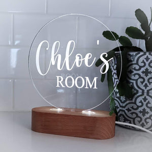 Personalised Round Night Light