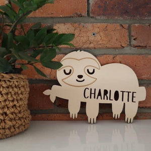 Sloth Name Plaque