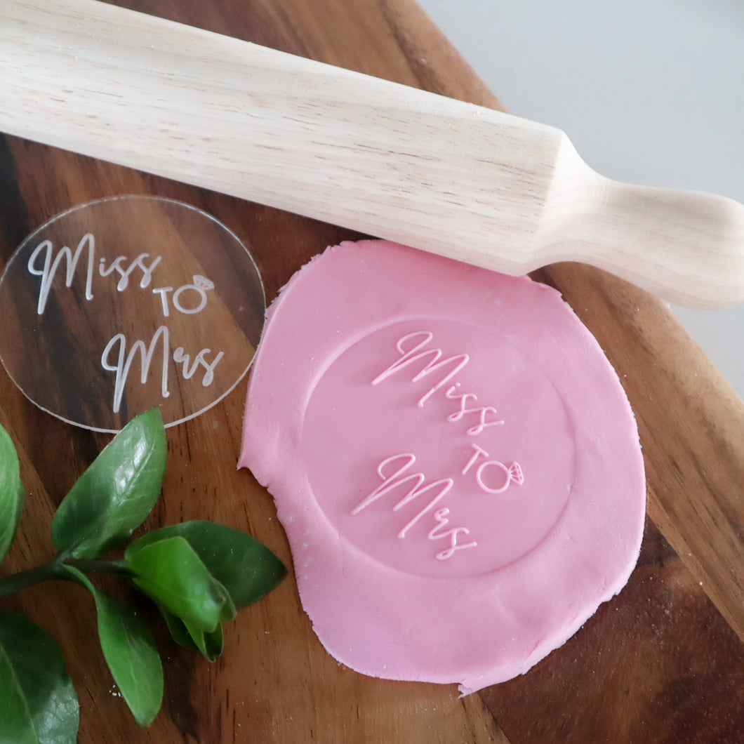 Miss to Mrs Cookie Fondant Stamp