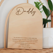 Load image into Gallery viewer, Personalised Daddy Handprint Poem Plaque
