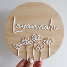 Load image into Gallery viewer, Floral Acrylic Name Plaque
