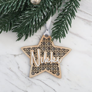 Christmas Rattan Star Ornament