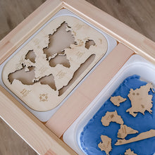 Load image into Gallery viewer, Ikea Trofast / Flisat Continent Puzzle Insert | Kids World Map Puzzle | LARGE LID
