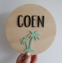 Load image into Gallery viewer, Palm Tree Acrylic Name Plaque
