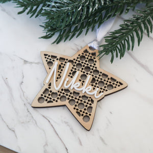 Christmas Rattan Star Ornament