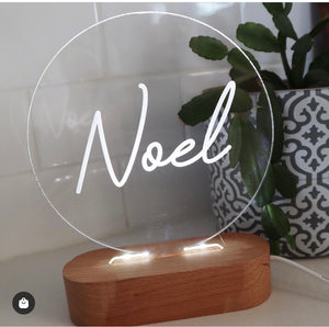 Personalised Round Night Light