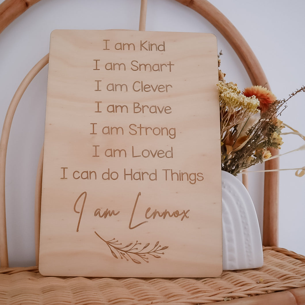 Affirmation Plaque Leaf