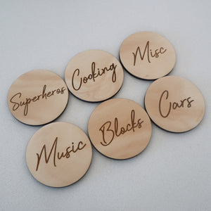 Personalised Wooden Toy Labels | Ikea Tub Labels