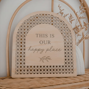 This is our happy place plaque