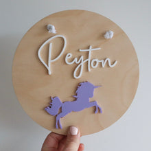 Load image into Gallery viewer, Unicorn Acrylic Name Plaque
