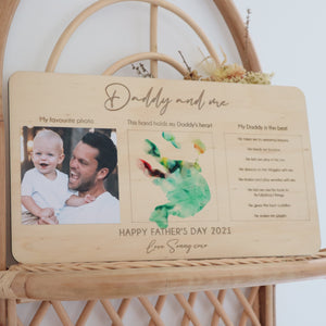 Daddy and Me Wooden Plaque