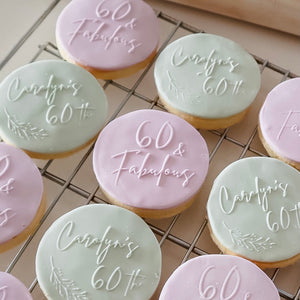 60 and Fabulous Cookie Fondant Stamp