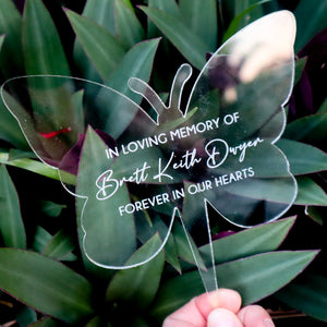 Butterfly Memorial Garden Stake