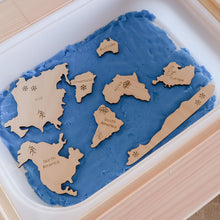 Load image into Gallery viewer, Ikea Trofast / Flisat Continent Puzzle Insert | Kids World Map Puzzle | LARGE LID
