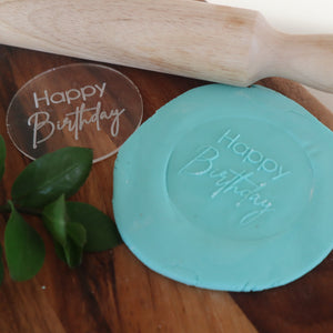 Happy Birthday Cookie Fondant Stamp